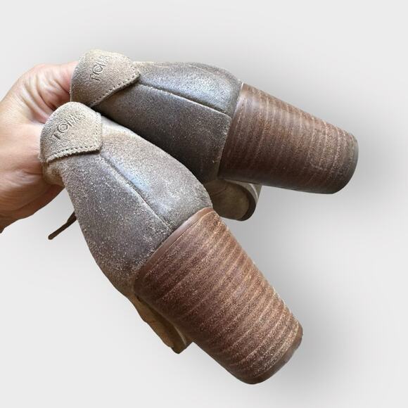 TOMS Lunata suede heeled lace up booties - Picture 4 of 7